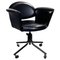 Italian Mid-Century Modern Armchair in Black Leather and Black Metal, 1970s, Image 1