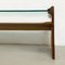 Mid-Century Italian Wood and Green Glass Coffee Table with 2 Tiers, 1960s 8