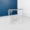 Mid-Century Italian Garden Chairs & Table in White Wrought Iron, Glass & Fabric, 1960, Set of 5, Image 15