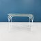 Mid-Century Italian Garden Chairs & Table in White Wrought Iron, Glass & Fabric, 1960, Set of 5 14