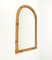 Italian Arched Bamboo & Rattan Wall Mirror, 1970s, Image 5