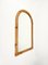 Italian Arched Bamboo & Rattan Wall Mirror, 1970s, Image 3