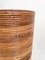 Italian Rattan and Bamboo Round Basket Plant Holder Vase, 1960s 12