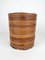 Italian Rattan and Bamboo Round Basket Plant Holder Vase, 1960s 9