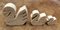 Adornos de travertino estilo minimalista con tres cisnes de Mannelli Fratelli. Juego de 3, Imagen 1