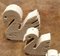 Minimalist Style Travertine Ornaments with Three Swans from Mannelli Fratelli, Set of 3 7