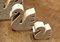 Minimalist Style Travertine Ornaments with Three Swans from Mannelli Fratelli, Set of 3 11
