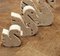 Minimalist Style Travertine Ornaments with Three Swans from Mannelli Fratelli, Set of 3 8