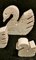 Minimalist Style Travertine Ornaments with Three Swans from Mannelli Fratelli, Set of 3 13