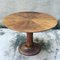 Round Table in Solid Walnut and Brass, 1950s 2