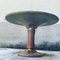 Round Table in Solid Walnut and Brass, 1950s, Image 7
