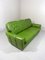 Apple-Green Vinyl Sofa with Reversible Pillows, 1960s 4