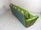 Apple-Green Vinyl Sofa with Reversible Pillows, 1960s 12