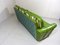Apple-Green Vinyl Sofa with Reversible Pillows, 1960s, Image 12