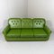 Apple-Green Vinyl Sofa with Reversible Pillows, 1960s 1