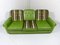 Apple-Green Vinyl Sofa with Reversible Pillows, 1960s, Image 2