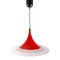 Lámpara de techo Witchs Hat de acrílico rojo, Imagen 1