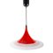 Rote Acryl Hexenhut Deckenlampe 1