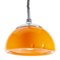 Space Age Orange and Chrome Pendant Lamp, Image 2