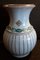 German Beige Ceramic Vase with Turquoise Decor from Scheurich, 1970s, Image 1