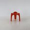 Space Age Vintage Red Stool by Alexander Begge for Casala 5