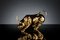 Italian Shiny Gold Ceramic Wall Street Bull Sculpture from VGnewtrend 1