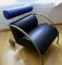 Black and Blue Zyklus Leather Armchair with Headrest by Peter Maly for Cor 2