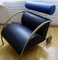 Black and Blue Zyklus Leather Armchair with Headrest by Peter Maly for Cor 6
