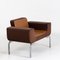Italian Brown Leather Lounge Chairs, 1970s, Set of 2 12