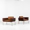 Italian Brown Leather Lounge Chairs, 1970s, Set of 2, Image 3