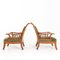 Scandinavian Wood Sled Shape Armchairs, 1900s, Set of 2 4
