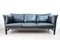 Mid-Century Danish Black Leather 3-Seat Sofa, 1970s 1