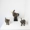 Terracotta Elephants in Silver Copper, Set of 3 7