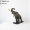 Éléphants en Terracotta et Cuivre Argenté, Set de 3 16
