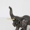 Terracotta Elephants in Silver Copper, Set of 3, Image 4