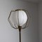 Brass and Glass Floor Lamp, 1950s 5