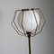 Lámpara de pie de latón y vidrio, años 50, Imagen 12