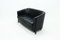 Black Leather Club Sofa with Steel Frame, 1990s 10
