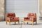 Elm and Leather S15 Armchairs by Pierre Chapo, France, 1960s, Set of 2, Image 3