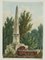 R. Viollette, Brunnen mit Obelisk im Park, 1829, Aquarell 2