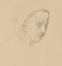 Alte Frau mit Kopftuch, 1830, Bleistift 3