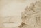 Whimsical Rocky Landscape on the Shore, 1830, Paper 1