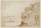 Whimsical Rocky Landscape on the Shore, 1830, Paper, Image 2