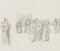 M. Neher, Italienische Marktszene, 1840, Bleistift 1