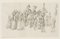 M. Neher, Procession with a Couple on Horseback, 1840, Pencil 2