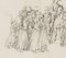 M. Neher, Prozession mit einem Paar zu Pferd, 1840, Bleistift 4
