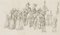 M. Neher, Procession with a Couple on Horseback, 1840, Pencil, Image 1