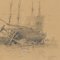 H. Cuvillier, Sailing ship keelhauling on the beach, 1853, Pencil, Image 4