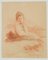 L. Browne, Niño sentado en la playa, Normandía, 1853, Tiza sobre papel, Imagen 2