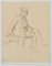 Homme Assis avec Chapeau Jacobin, 1854, Crayon 2
